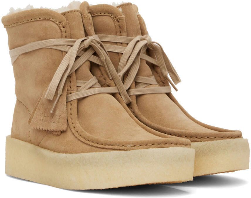 Clarks Originals Beige Wallabee Cup Hi Boots - Picture 2
