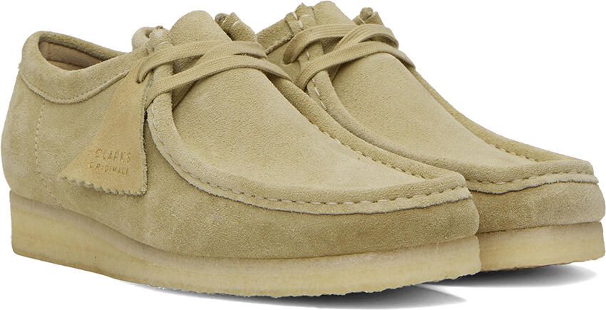 Clarks Originals Beige Suede Wallabee Derbys - Picture 5