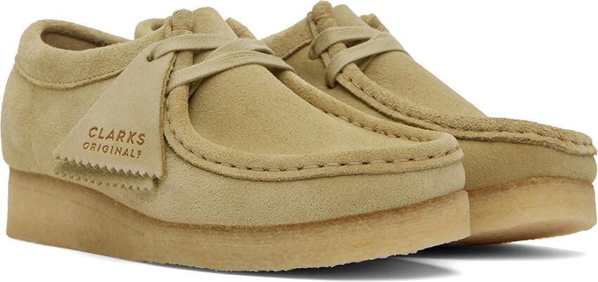 Clarks Originals Beige Suede Wallabee Derbys - Picture 4