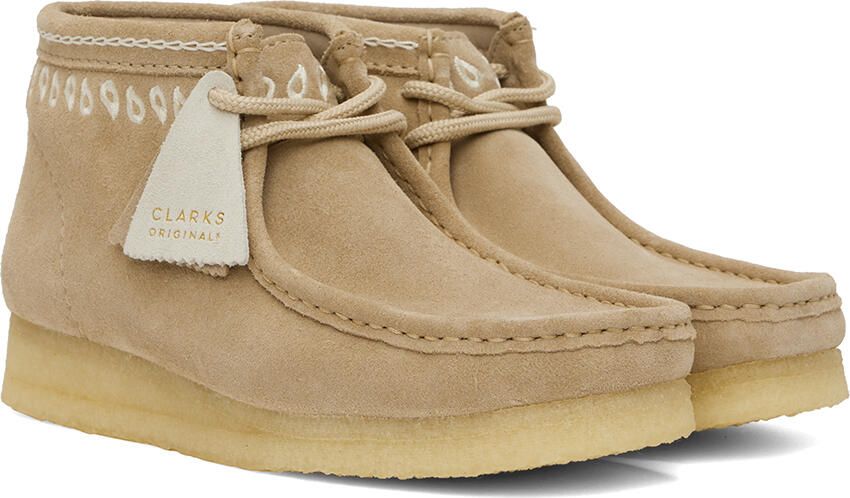 Clarks Originals Beige Wallabee Desert Boots - Picture 2