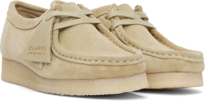 Clarks Originals Beige Suede Wallabee Derbys - Picture 3