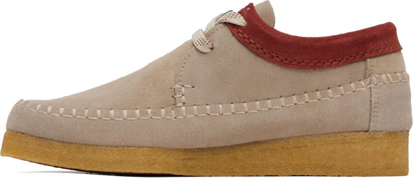 Clarks Originals Beige Weaver Derbys - Picture 3