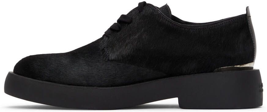 Clarks Originals Black Faux-Fur Mileno London Derbys - Picture 4