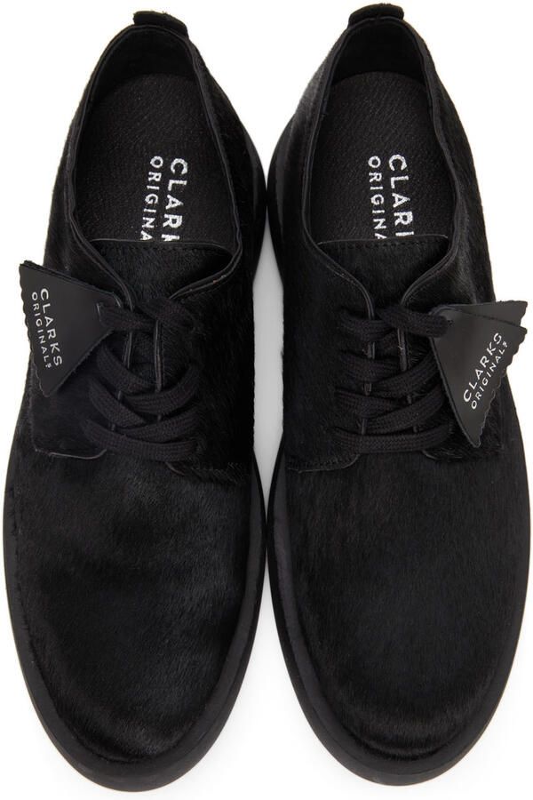 Clarks Originals Black Faux-Fur Mileno London Derbys