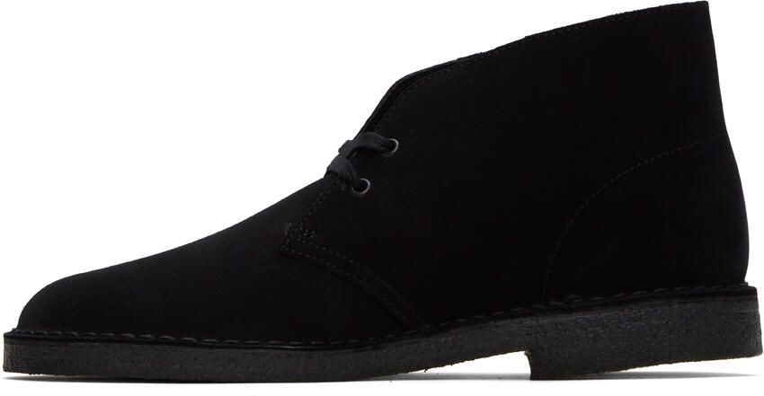 Clarks Originals Black Lace-Up Desert Boots - Picture 5