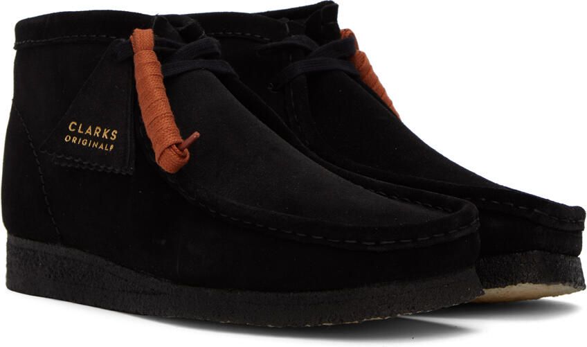 Clarks Originals Black Suede Wallabee Desert Boots - Picture 6