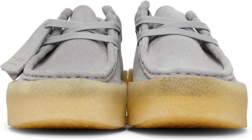 Clarks Originals Grey Suede Wallabee Cup Derbys - Picture 3