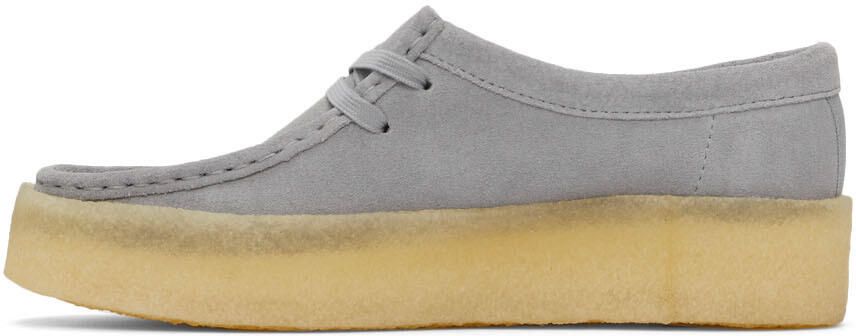 Clarks Originals Grey Suede Wallabee Cup Derbys - Picture 4