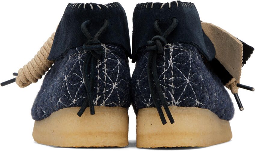 Clarks Originals Navy Wallabee Ankle Boots