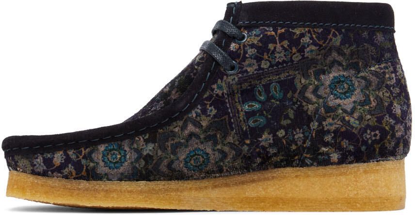 Clarks Originals Navy Wallabee Boots - Picture 4