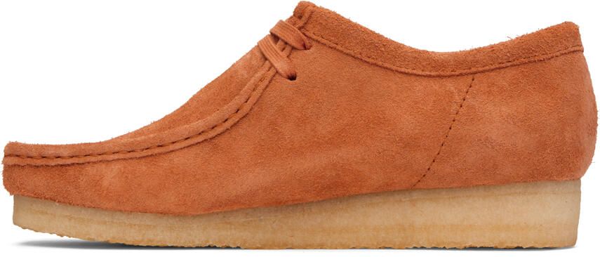Clarks Originals Orange Wallabee Derbys - Picture 3