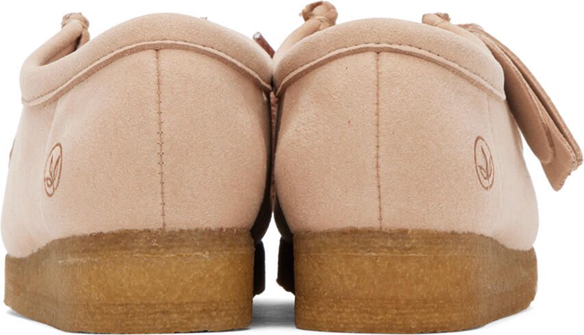 Clarks Originals Pink Faux-Suede Wallabee Oxfords