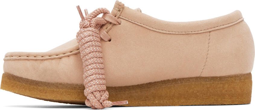 Clarks Originals Pink Faux-Suede Wallabee Oxfords - Picture 3