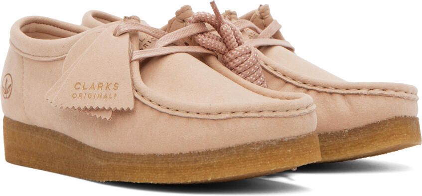 Clarks Originals Pink Faux-Suede Wallabee Oxfords - Picture 2