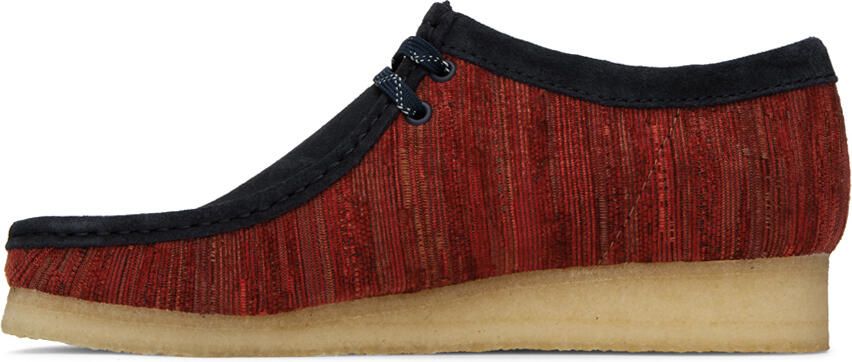 Clarks Originals Red & Navy Wallabee Derbys - Picture 3