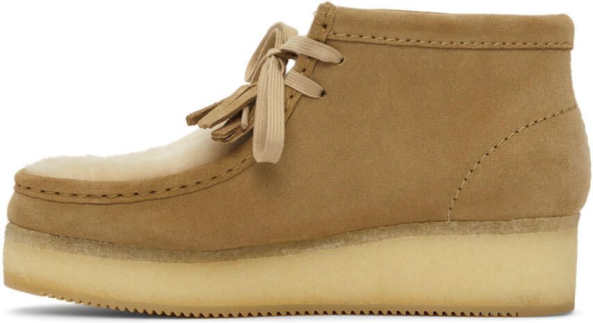 Clarks Originals Tan Wallabee Wedge Boots - Picture 4
