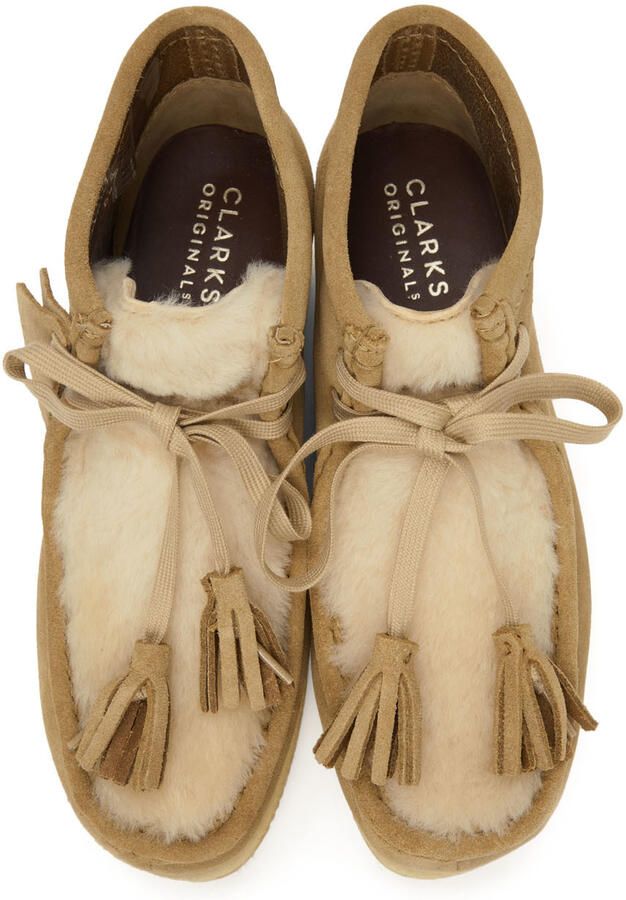 Clarks Originals Tan Wallabee Wedge Boots - Picture 3