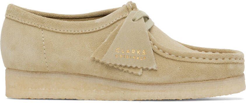 Clarks Originals Beige Suede Wallabee Derbys - Picture 6