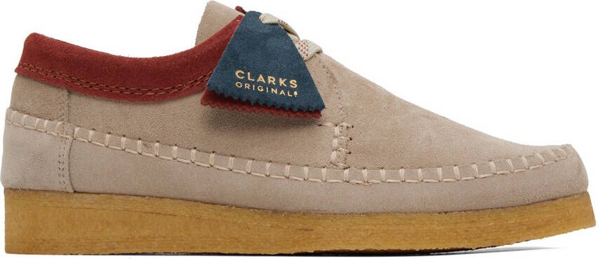 Clarks Originals Beige Weaver Derbys - Picture 5