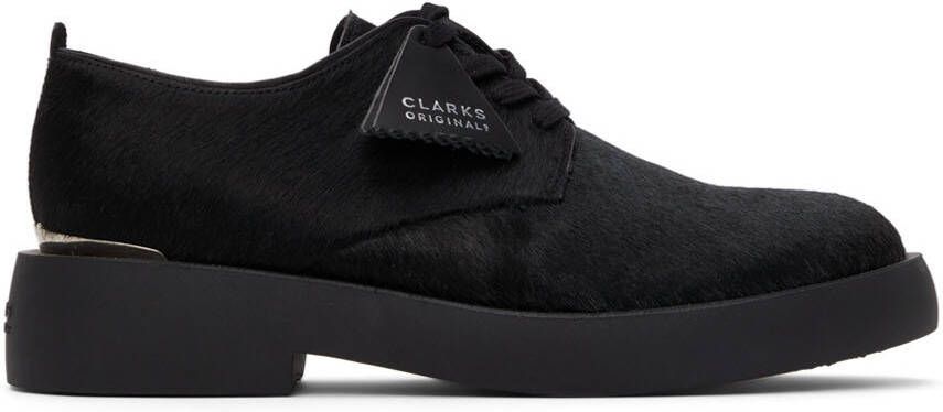 Clarks Originals Black Faux-Fur Mileno London Derbys - Picture 5