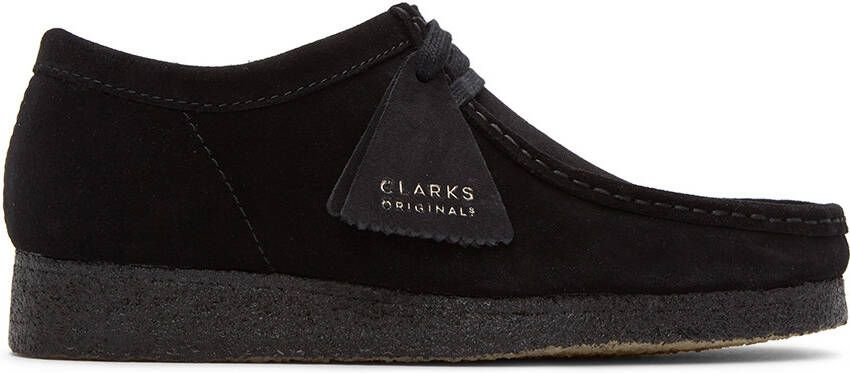 Clarks Originals Black Suede Wallabee Derbys - Picture 11