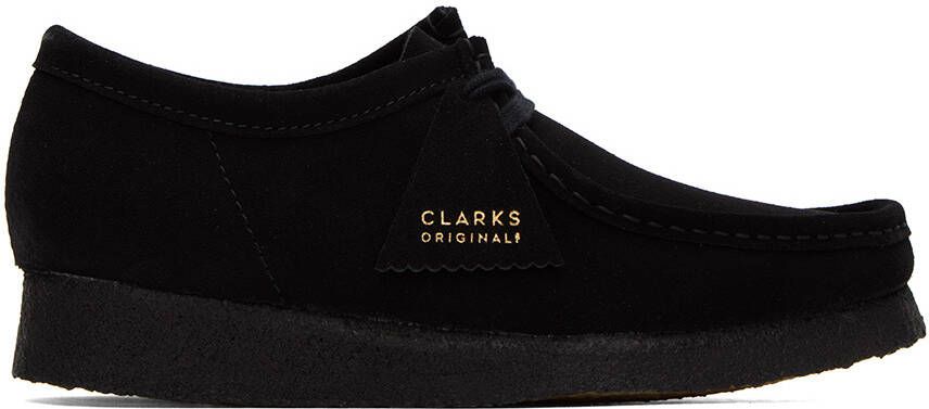 Clarks Originals Black Suede Wallabee Derbys - Picture 5