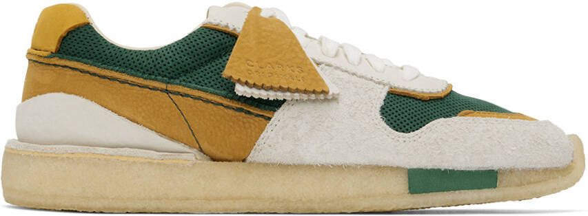 Clarks Originals Green & Orange Tor Run Sneakers