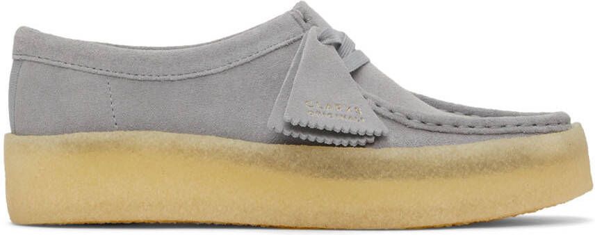 Clarks Originals Grey Suede Wallabee Cup Derbys - Picture 5