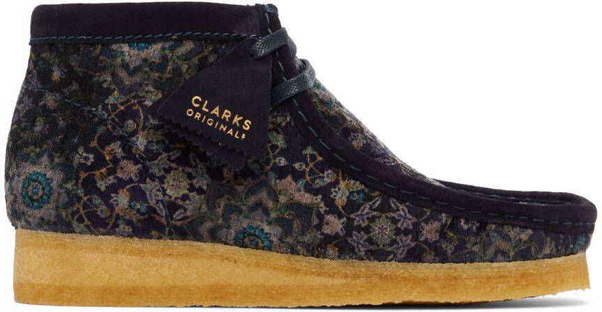 Clarks Originals Navy Wallabee Boots - Picture 5