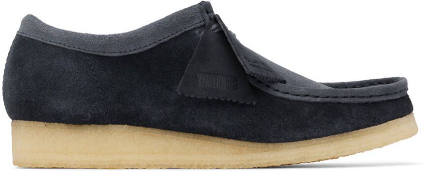 Clarks Originals Navy Wallabee Derbys - Picture 2