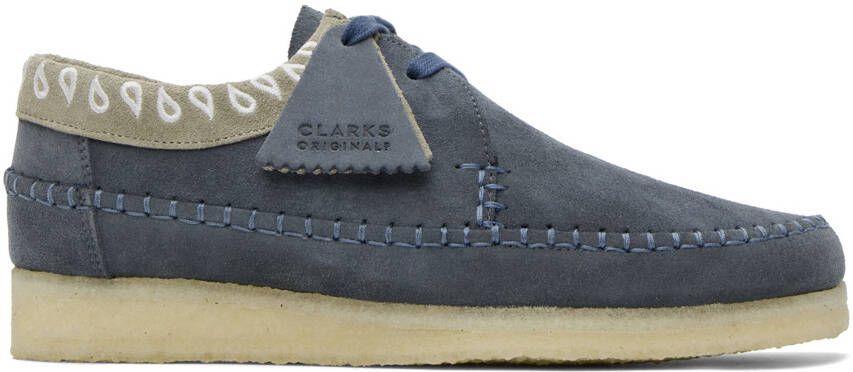 Clarks Originals Navy Weaver Derbys - Picture 5
