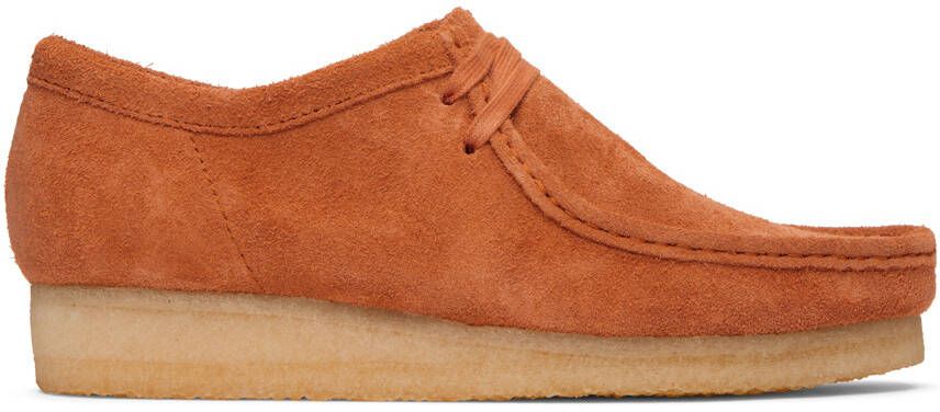 Clarks Originals Orange Wallabee Derbys - Picture 5