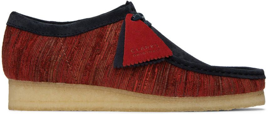 Clarks Originals Red & Navy Wallabee Derbys - Picture 5