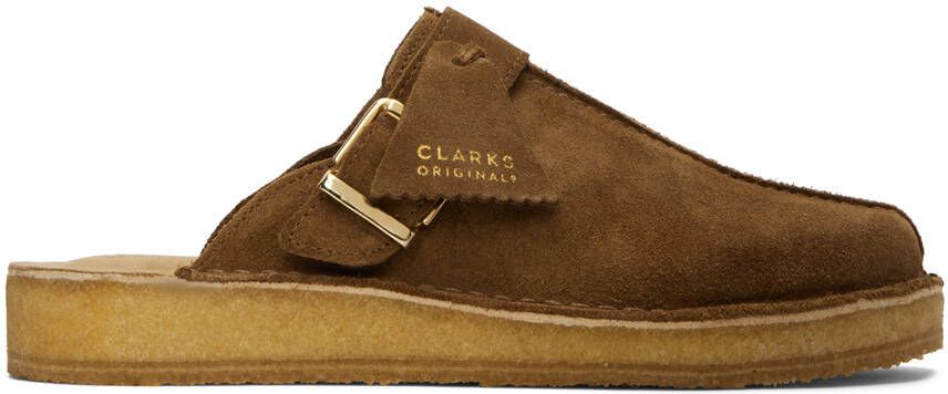 Clarks Originals Tan Trek Mules - Picture 5
