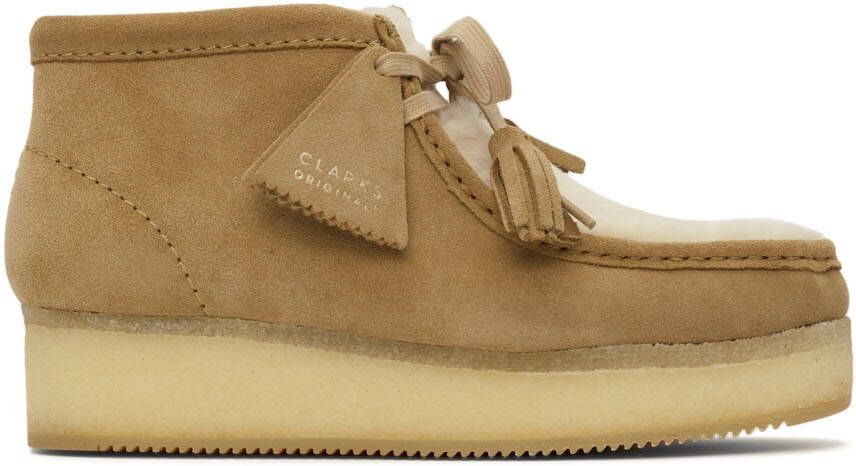 Clarks Originals Tan Wallabee Wedge Boots - Picture 5
