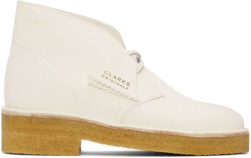 Clarks Originals White Suede 221 Desert Boots - Picture 5