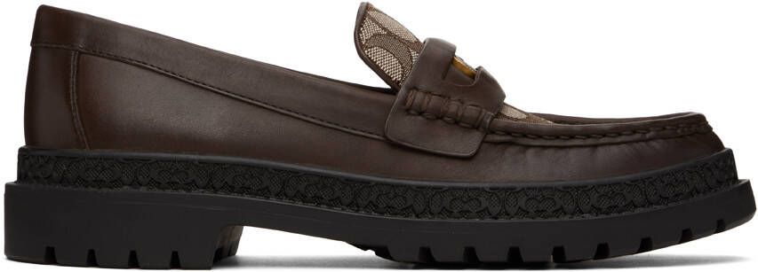 Coach 1941 Brown Signature Coin Loafers