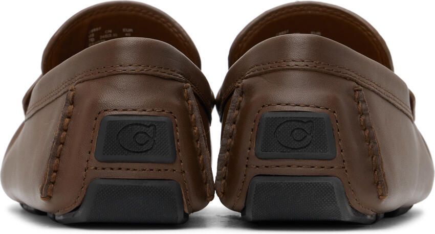 Coach 1941 Brown Leather Coin Driver Loafers