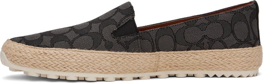 Coach 1941 Gray & Black Signature Jacquard Espadrilles - Picture 4