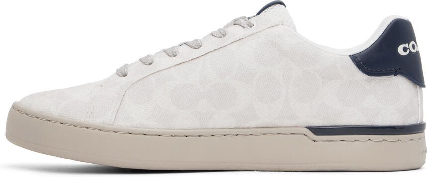 Coach 1941 White & Navy Lowline Sneakers - Picture 3