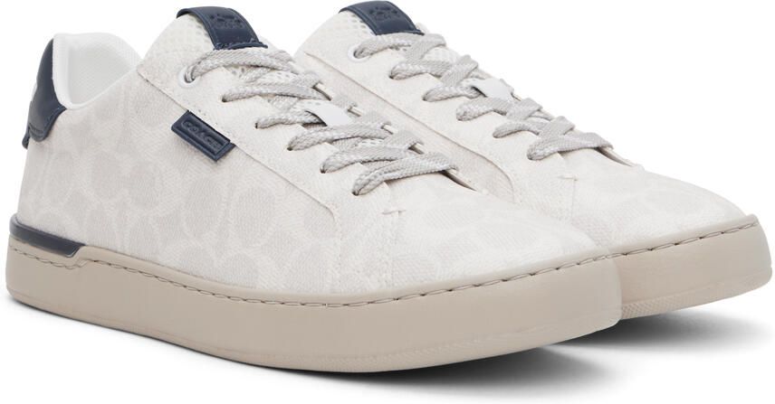 Coach 1941 White & Navy Lowline Sneakers - Picture 2