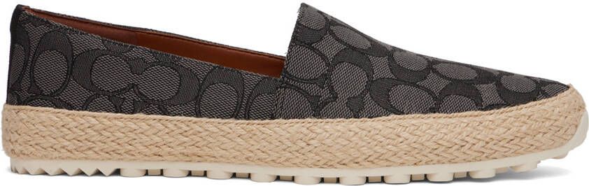 Coach 1941 Gray & Black Signature Jacquard Espadrilles - Picture 5