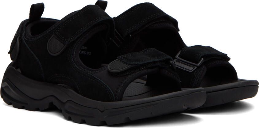 Comme des Garçons Homme Black Velcro Strap Sandals - Picture 2