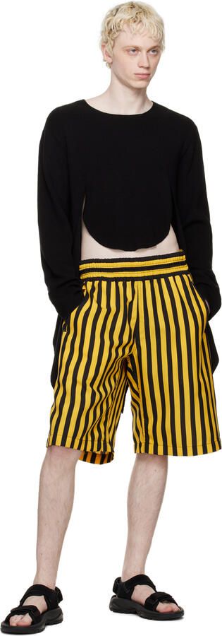 Comme des Garçons Homme Black Velcro Strap Sandals - Picture 4