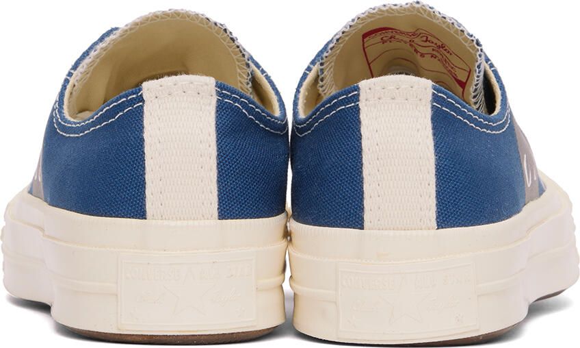 Comme des Garçons Play Blue Converse Edition Half Heart Chuck 70 Low Sneakers - Picture 3