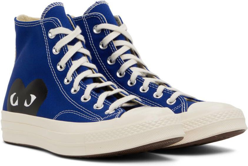 Comme des Garçons Play Blue Converse Edition Half Heart Chuck 70 Sneakers - Picture 2