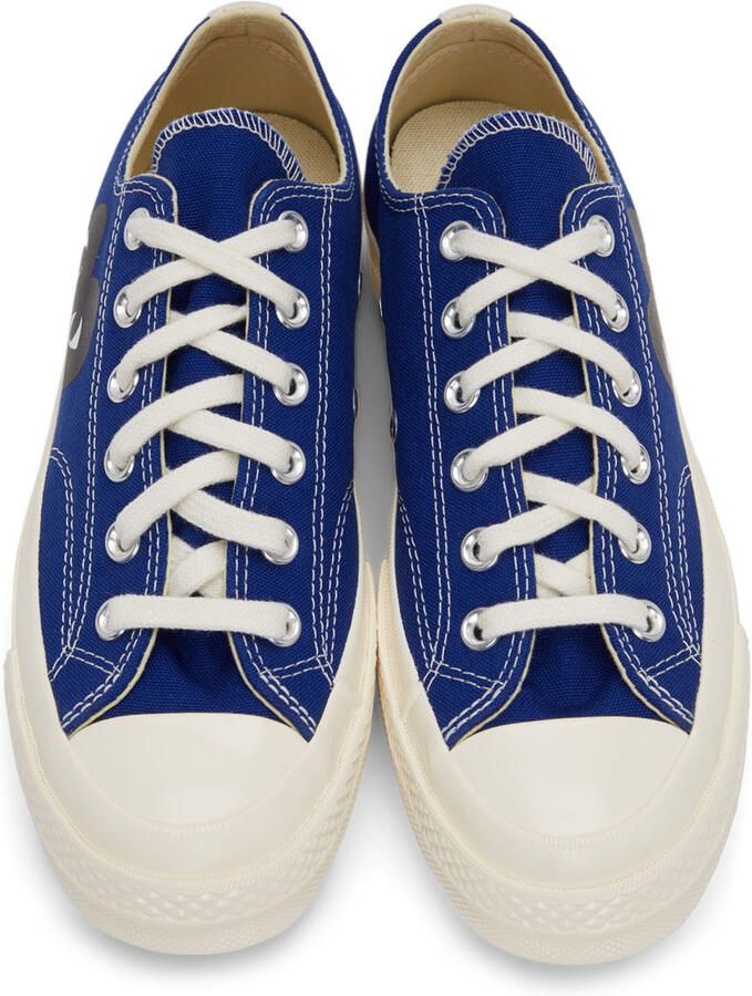 Comme des Garçons Play Blue Converse Edition Half Heart Chuck 70 Low Sneakers