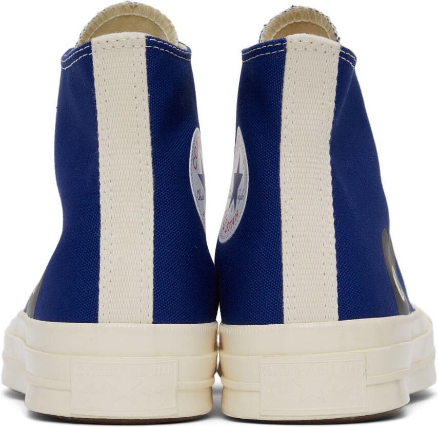 Comme des Garçons Play Blue Converse Edition Half Heart Chuck 70 High Sneakers