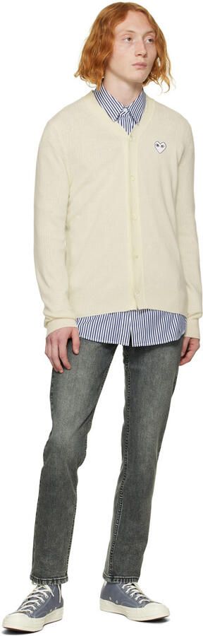 Comme des Garçons Play Grey Converse Edition Half Heart Chuck 70 High Sneakers - Picture 17