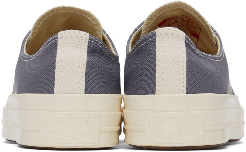 Comme des Garçons Play Grey Converse Edition Half Heart Chuck 70 High Sneakers - Picture 8